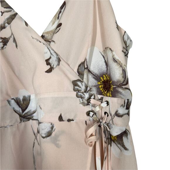 J.O.A. Celadine Blush Pink Floral High-Low Wrap Dress - Picture 7 of 10